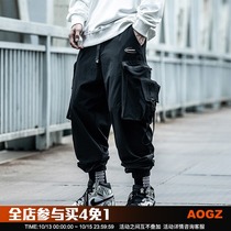 Xiaobin national tide autumn big pocket overalls mens loose hip hop uniforms pants function wind Harlan leg pants tide