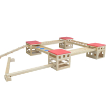 Wooden space Baby slides Early teaching children Walking balance Wood Kindergarten Sensory Fitness Training Climbing Racks