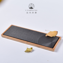 Word of the present day Dried Landscape Tea Tray Bamboo Brief Retro ceramic Dry tea tray Home Gongfu Tea with tea Tootto