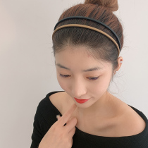South Korea solid color hairband Girl non-slip pressure hair headgear simple wind frosted thin head hoop go out cute hairpin hair Cave