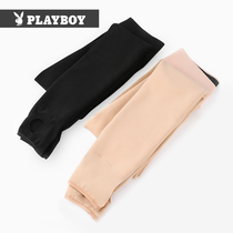 Playboy ladies plus velvet leggings black flesh silk stockings light legged artifact autumn and winter pantyhose stockings youth tide