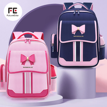 Schoolbag primary school girls good-looking one two three to six Grade Ultra-Light Childrens Ridge burden reduction girl backpack