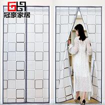 Air-conditioning door curtain magnet to attract opaque household double magnetic strip summer anti-mosquito anti-theft door entrance door without punching