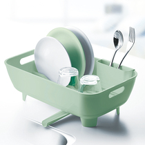 Japan imported asvel drain rack Kitchen chopsticks rack basket drying dishes cup storage box rack Household