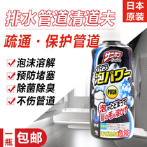 Japan Original Dress Small Forest Pharmaceuticals Duct Dredge Toilet Toilet Kitchen Drain Pipe Foam dehair 400ml