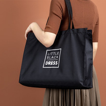 Oxford Cloth Environmentally Friendly Shopping Bag Fashion Sourcing Black Large Capacity Folding Portable Sails Bag Handbag