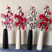 Simulation plum blossom branches peach blossom trees fake flowers silk flowers decorative flowers home living room TV cabinet decoration floral art