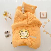 Class A treasure velvet towel embroidery kindergarten children three sets of infant quilt six sets of warm heart lion