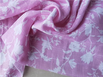 1 3 m wide pure cotton powder bottom white flower double layer gauze material shuttle cotton fabric 4 yuan