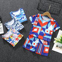 Children Short Sleeve Suit Summer Football Basketball Speed Dry Jersey Boy Girl Breathable Sports Outdoor Running Training Suit