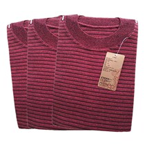 Hailin thermal underwear womens cotton features thickened stripes one-inch collar blouse single cotton sweater