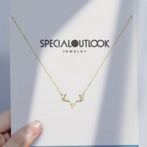 2021 light luxury necklace female deer have your sterling silver choker niche design sense new 2020 pendant