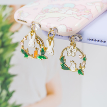 Mori Rabbit Squirrel Apple Charging Port Plug Huawei p30 Dust Plug Android Plug Glory 20 Women