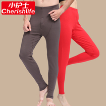 Little nurse warm pants ladies modal autumn pants thick without lint cotton wool pants mens high waist thick size stretch