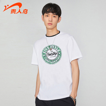 Broken clearance Noble Bird short sleeve T-shirt mens round neck spring summer white leisure sports shirt youth shirt