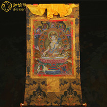 White-degree mother boutique Donka Tibet hang painting Preede handmade fine framed printed gold thread Tangkha Buddha
