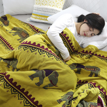 Nordic ins Towel Quilt Cotton Summer sofa blanket Siesta Air conditioning Blanket Adult Gauze Quilt Single double bed
