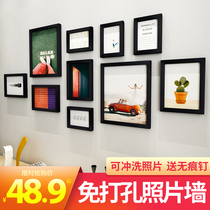 Modern Minimalist Photo Wall non-punching 5 inch 7 inch 10 inch photo frame hanging wall creative bedroom living room combination frame decoration