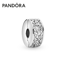  Pandora Pandora flashing elegance 791817CZ fixing clip 925 silver silicone girls simple gift