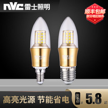 Nex lighting e27e14 screw LED bulb chandelier white light source household super bright energy-saving candle light pointed bubble
