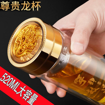 Large capacity glass double transparent male Cup household female Cup portable thick anti-hot thermos cup tea cup