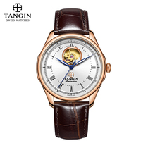 Swiss jewelry and watch shop Tianjun tangin mechanical watch leather luminous business waterproof mens watch 7031
