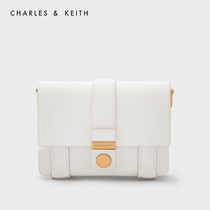 CHARLES & KEITH COLLEGE WIND CK2-20270690 CLASSIC METAL buckle shoulder messenger SMALL SQUARE BAG FOR WOMEN