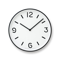 Lemnos Japan imported MONO wall clock living room simple fashion clock digital scale black and white wall watch