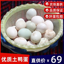 High-quality duck eggs farmers free-range fresh and authentic rural self-raised green shells 30 eggs