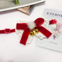 Pet Butterfly Knots Cat pooch Necktie Ornament Cat Neckline Pendant bell Necktie Teddy Bibi Bear Dog Collar