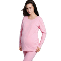 Joanija Velvet Thickened Lunar Subsuit Round Collar Side Opening Pregnant Woman Warm Laces Underwear Feeding Autumn Clothes Discount