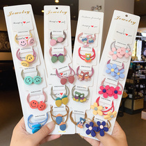 Korean children flower headrope does not hurt hair Hairband girls tie hair accessories baby headdress cute hair rope