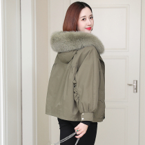 zqqz Parker womens 2021 New Rex rabbit hair liner fox fur collar small man short fur coat 306