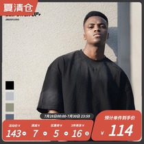 BD POWER UP pure cotton t-shirt mens short-sleeved tide brand wild loose gradient crew neck t-shirt mens port wind retro