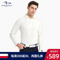 American PT New Golf long sleeve T-shirt mens base shirt lapel quick-drying polo shirt Golf ball clothes
