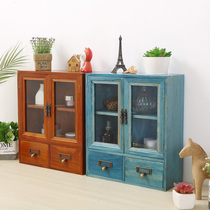 zakka dressing table rack drawer type desk sundries solid wood finishing box desktop cosmetics storage box