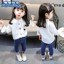 Spring and autumn days new 1 little girl 2 baby 3 years old wear 4 Children 5 cotton cloth 6 clothes long sleeve shirt inch fir