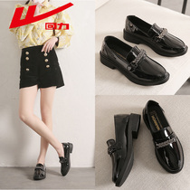 Huili small leather shoes womens 2021 new summer British style shoes womens shoes with skirt retro thick soles shoes women