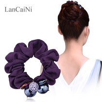 Korean Hairband female adult hair head rope simple hair rope ponytail hair accessories 2020 new personality floral headdress fabric
