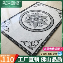 Living room parquet tile 800800 imitation waterjet European aisle corridor porch floor tiles gray and white puzzle tiles