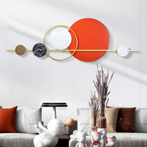 Headboard Iron Art Wall Decoration Light Extravagant Wall-mounted Sofa Background Wall Metal Hanging Decorated Wall Upper Solid Round Wall Decoration