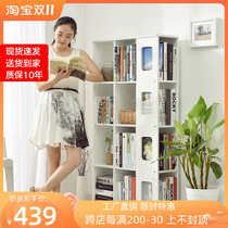 Simple modern movable bookshelf multi-layer childrens bookcase creative floor rack simple newspaper rack magazine rack