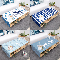 Norse dustproof and waterproof coffee table cloth living room table cover double pocket thick cotton linen cover support customization