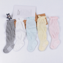 Baby stockings Spring and summer knee socks Baby high tube socks Thigh socks Anti-mosquito socks Solid color climbing socks Cotton thin section