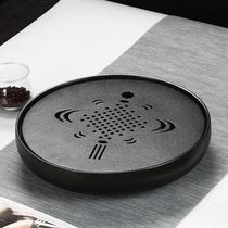 Ceramic tea plate dry boiler large circular water storage drainage kung fu tea tray simple square tea table household