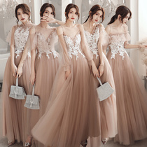 Bridesmaid dress 2021 new summer sister group fairy quality long dress skirt womens banquet wedding thin evening dress