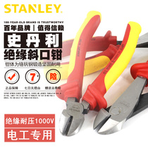 Stanley Insulation Diagonal Wire Pliers Electrician Pliers Germany VDE High Pressure Resistant Industrial Grade Wire Cut Pliers Cut Steel Wire Tool