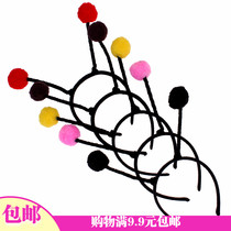 1 61 Childrens Day Kindergarten Animal hair wool ball hair stirrup Hair Accessories Cartoon Headwear Snail Ant Bee Head Stirrup