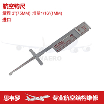 Aviation Hook Size Gauge Hi-Lok Slip Mark Kit Range 3 Increment 1 16 Stainless Steel 2-651 Hook Holes Deep