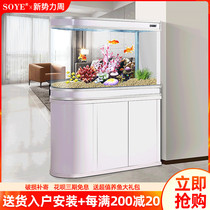  Bullet fish tank Aquarium glass simple modern water-free living room household screen ecological entrance partition